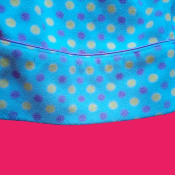 White Polka Dot Fleece Pajamas Girl Size 14 XL - Picture 4 of 4